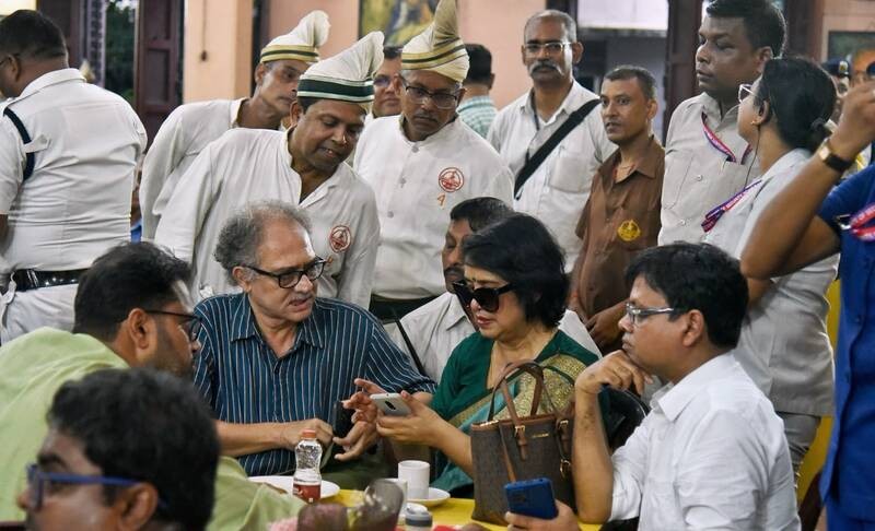 In Images: Taslima Nasrin visits Kolkata's Coffee House