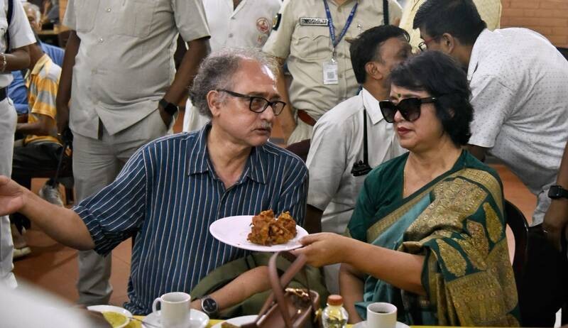 In Images: Taslima Nasrin visits Kolkata's Coffee House