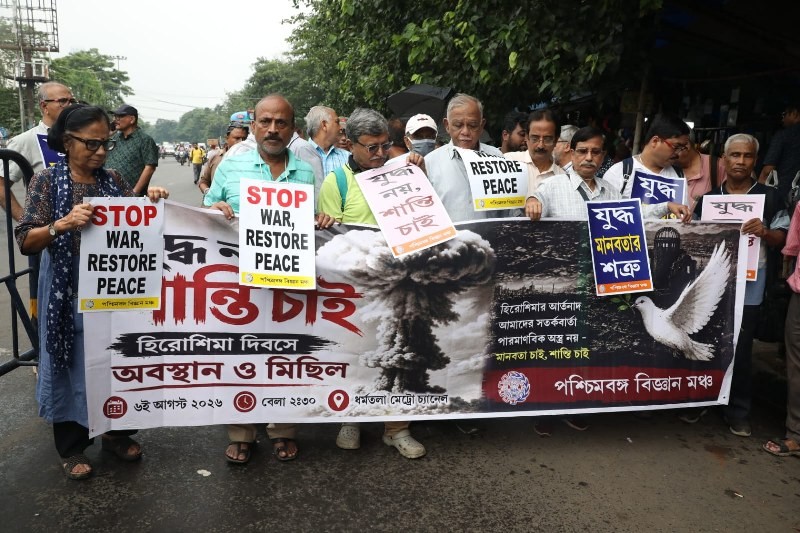 Hiroshima Day: Kolkata rally remembers atomic bombing, raises call for peace
