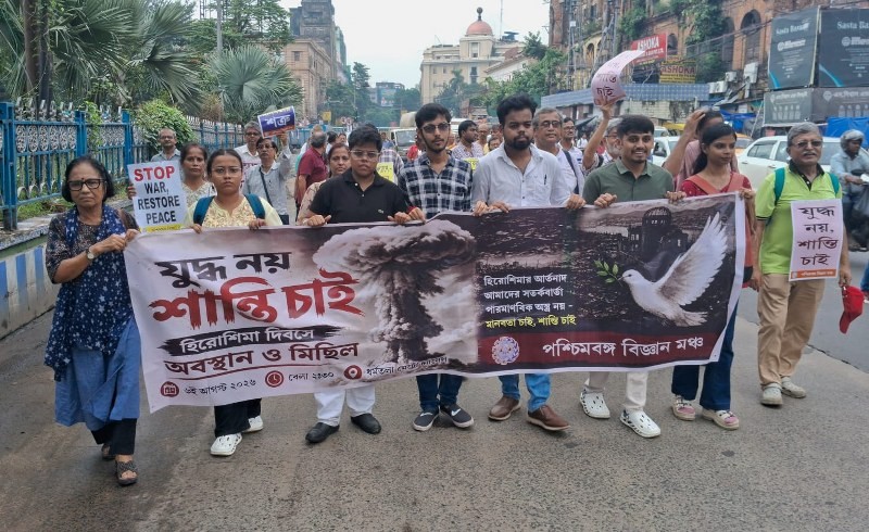 Hiroshima Day: Kolkata rally remembers atomic bombing, raises call for peace