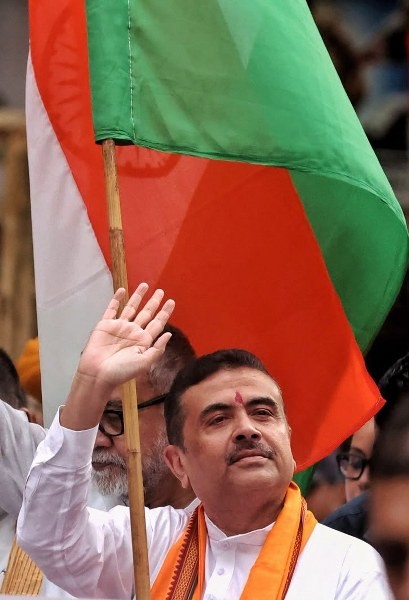 In Images: Suvendu Adhikari leads BJP's tiranga rally, urges Bengal to join 'Har Ghar Tiranga' campaign