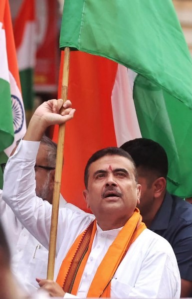 In Images: Suvendu Adhikari leads BJP's tiranga rally, urges Bengal to join 'Har Ghar Tiranga' campaign