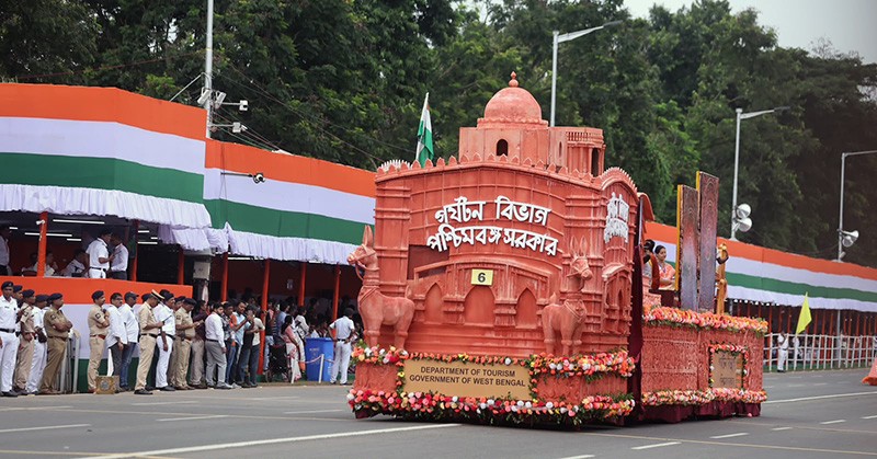 In Images: Kolkata’s Red Road comes alive with Independence Day parade, tableaux and drills