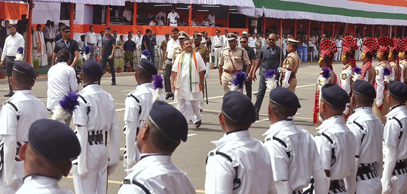 In Images: Kolkata’s Red Road comes alive with Independence Day parade, tableaux and drills