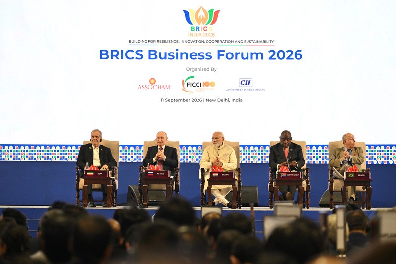 In Images: PM Modi, fellow BRICS leaders attend BRICS Business Forum 2026