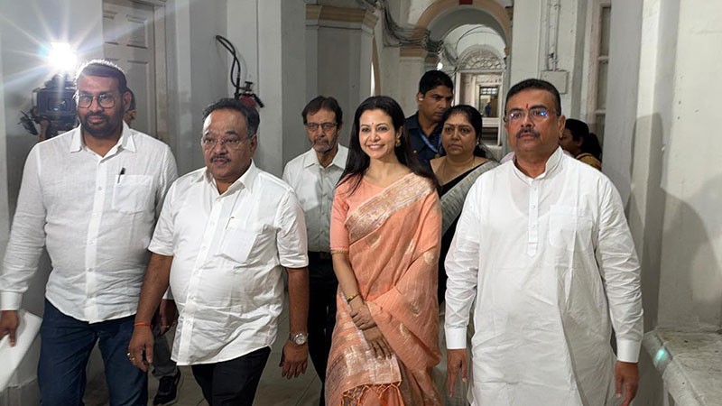 In Images: Koel Mallick files Rajya Sabha nomination; Suvendu Adhikari, Samik Bhattacharya by her side