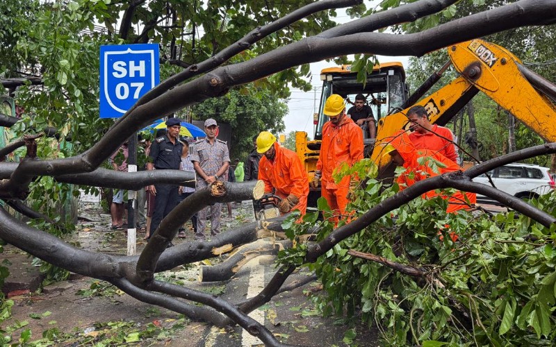 Five people died as Cyclone Arnab brought powerful winds, heavy rain and widespread disruption to Andhra Pradesh.