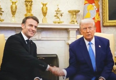 Donald Trump mocks Emmanuel Macron, claims tariff threat forced France to hike drug prices