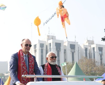 Kite diplomacy in Ahmedabad: Modi, German Chancellor share rare moment
