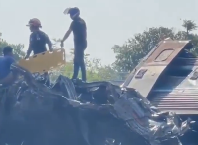 Horror on the tracks: Crane collapses onto moving train in Thailand, 22 dead