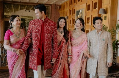 Sachin Tendulkar’s son Arjun weds Saaniya Chandhok in an elegant Mumbai celebration