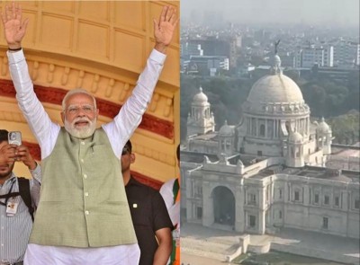 Modi shares aerial video of Victoria Memorial on social media