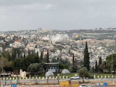 Iranian missile debris falls near Al-Aqsa Mosque in Jerusalem on Eid