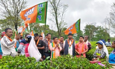 In Images: BJP’s campaign at Siliguri tea garden in West Bengal