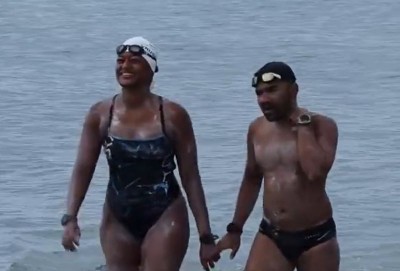 Bengaluru couple swims from Sri Lanka to India via Ram Setu route in 11 hours, creates history