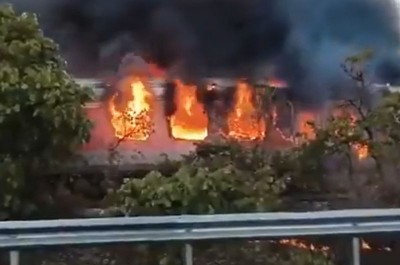 Blaze on Rajdhani Express sparks panic near Kota, passengers escape unhurt