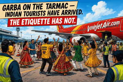 Garba on the Tarmac — Indian Tourists Have Arrived. The Etiquette Has Not.
