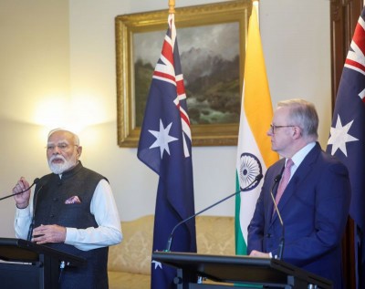 In Images: PM Modi addresses joint press statement with Australian PM in Melbourne