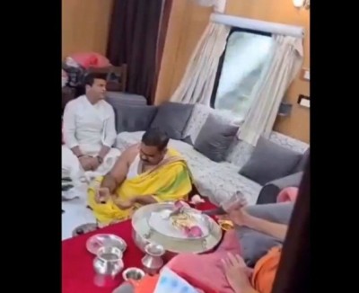 Puja on train sparks row, railways clarifies: Ritual held in privately booked luxury saloon