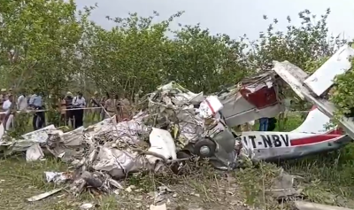 Kanpur aircraft crash: Pilot, co-pilot killed as twin-engine plane goes down near Ganges