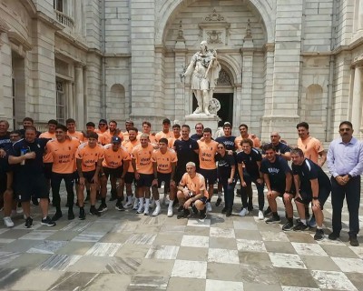In Images: Uruguay football team explores Victoria Memorial’s grandeur in Kolkata