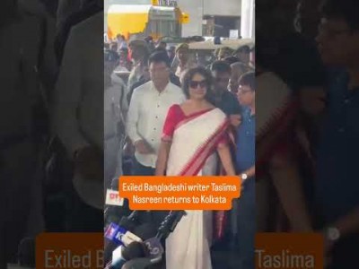 Exiled Bangladeshi writer Taslima Nasreen returns to Kolkata nearly two decades after her forced exit